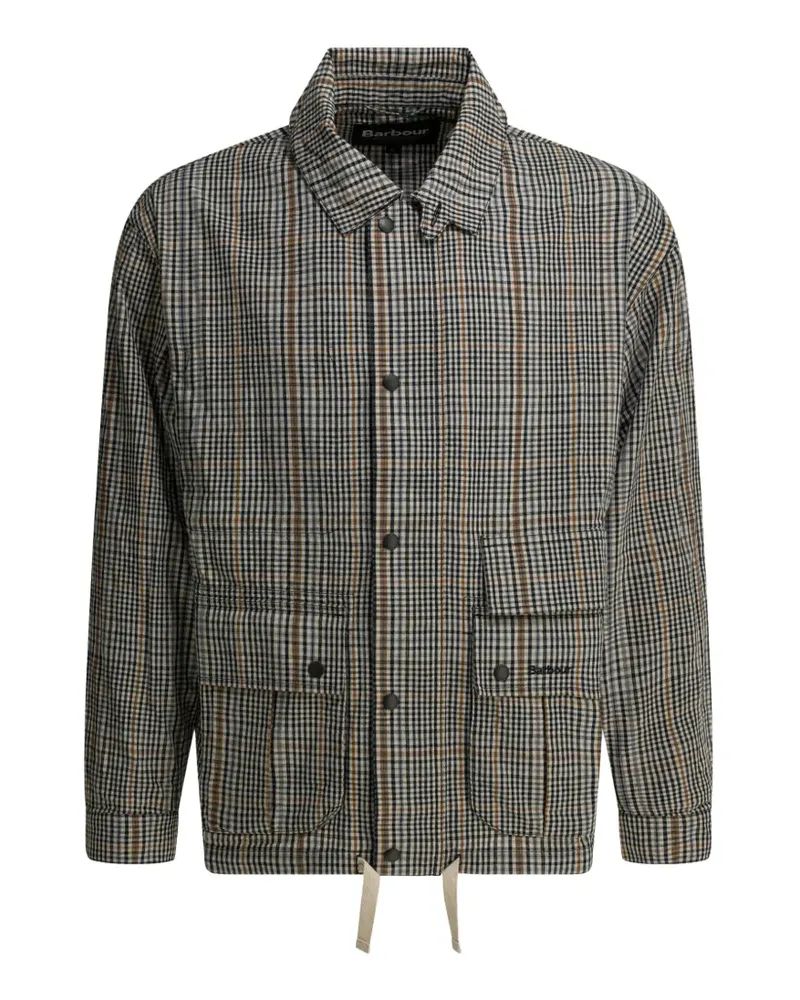 Barbour Westoe check-pattern drawstring-hem coat - Nude Nude