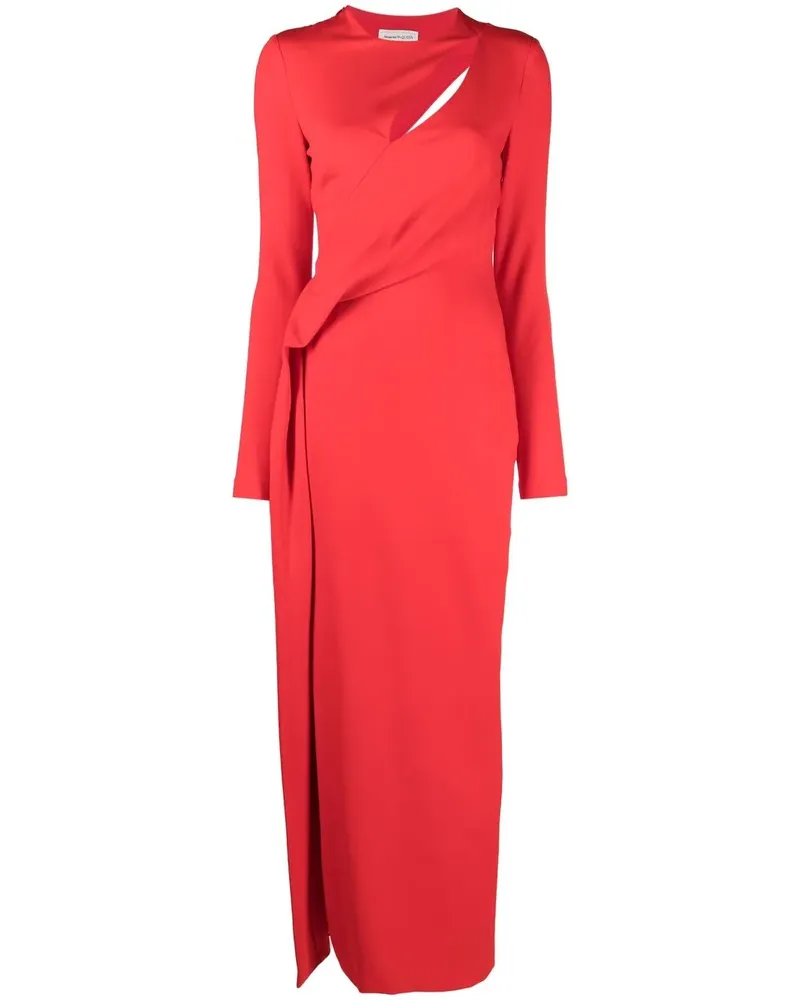Alexander McQueen Abendkleid mit Cut-Outs - Rot Rot