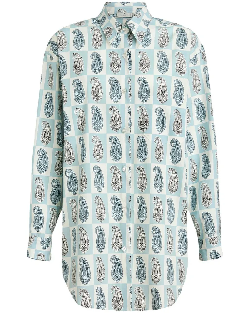 Etro Hemd mit Paisley-Print - Blau Blau