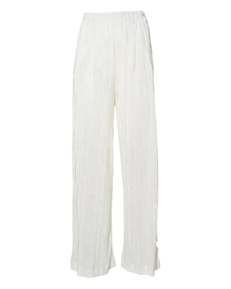 SOLOTRE Wide-Leg-Hose mit Bundfalten - Nude Nude