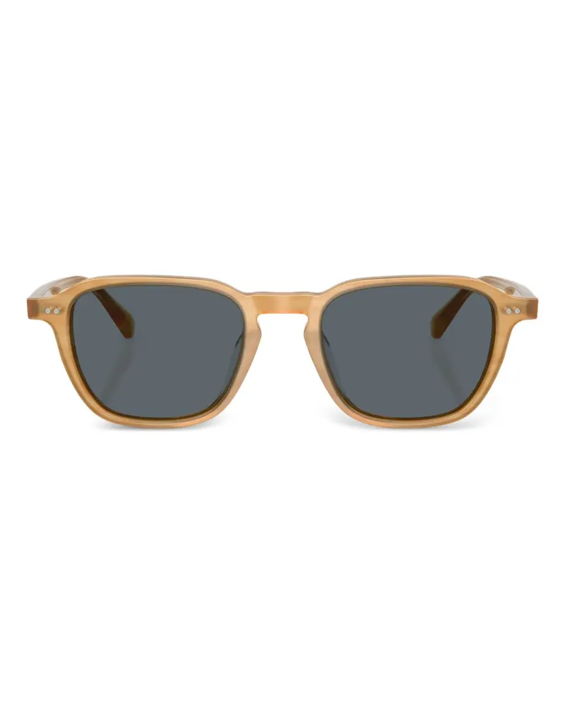 Oliver Peoples Sonnenbrille mit geometrischem Gestell - Braun Braun