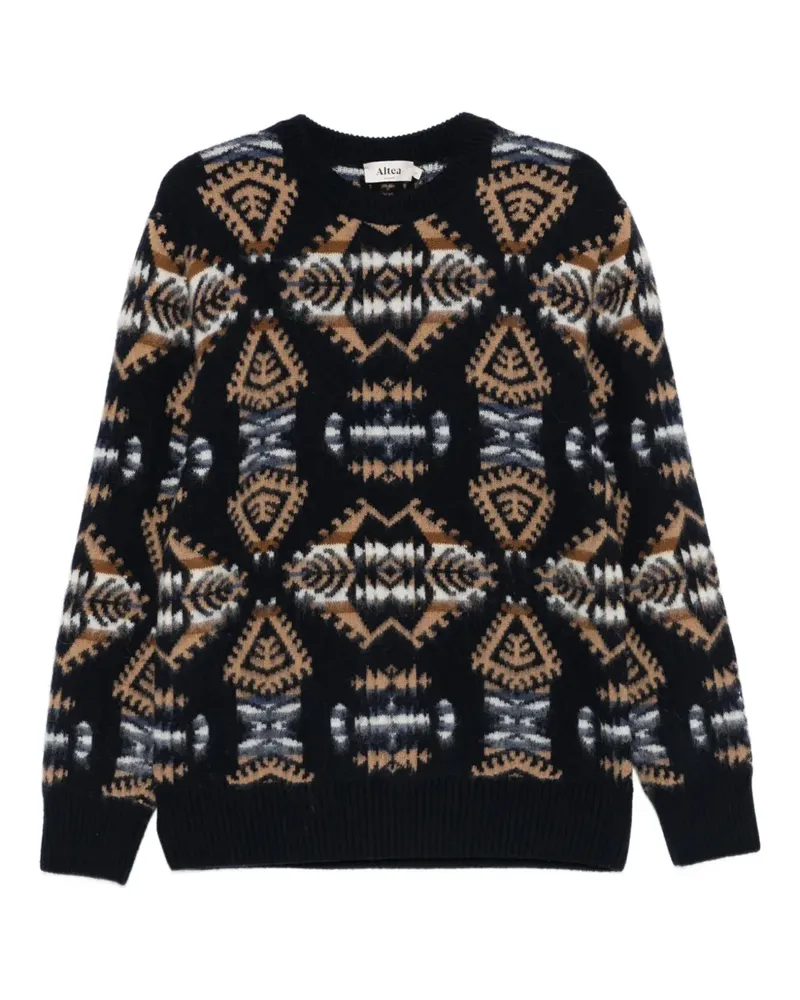 Altea Pullover mit geometrischem Muster - Schwarz Schwarz