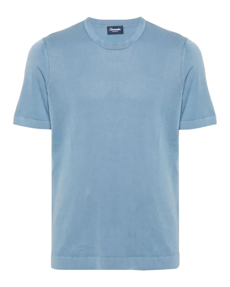Drumohr  T-Shirt mit Rundhalsausschnitt - Blau Blau