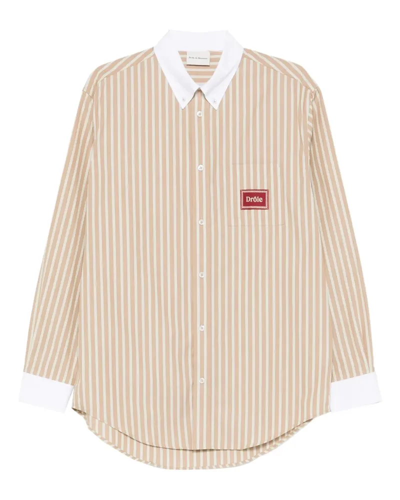 Drôle de Monsieur La Chemise Pinstripes Hemd - Nude Nude
