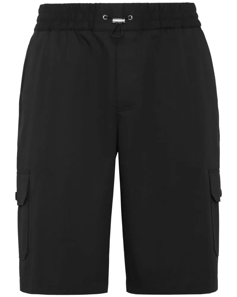 Philipp Plein Cargo-Shorts mit Kordelzug - Schwarz Schwarz