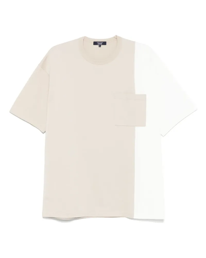 Comme des Garçons T-Shirt in Colour-Block-Optik - Nude Nude