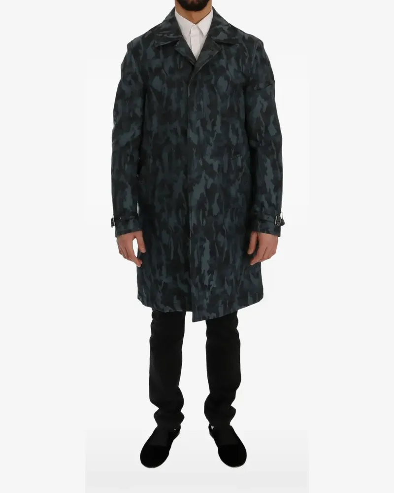 Dolce & Gabbana Mantel mit Camouflage-Print - Blau Blau