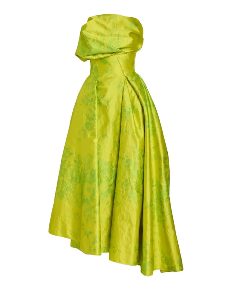 Erdem floral asymmetric dress - Grün Grün