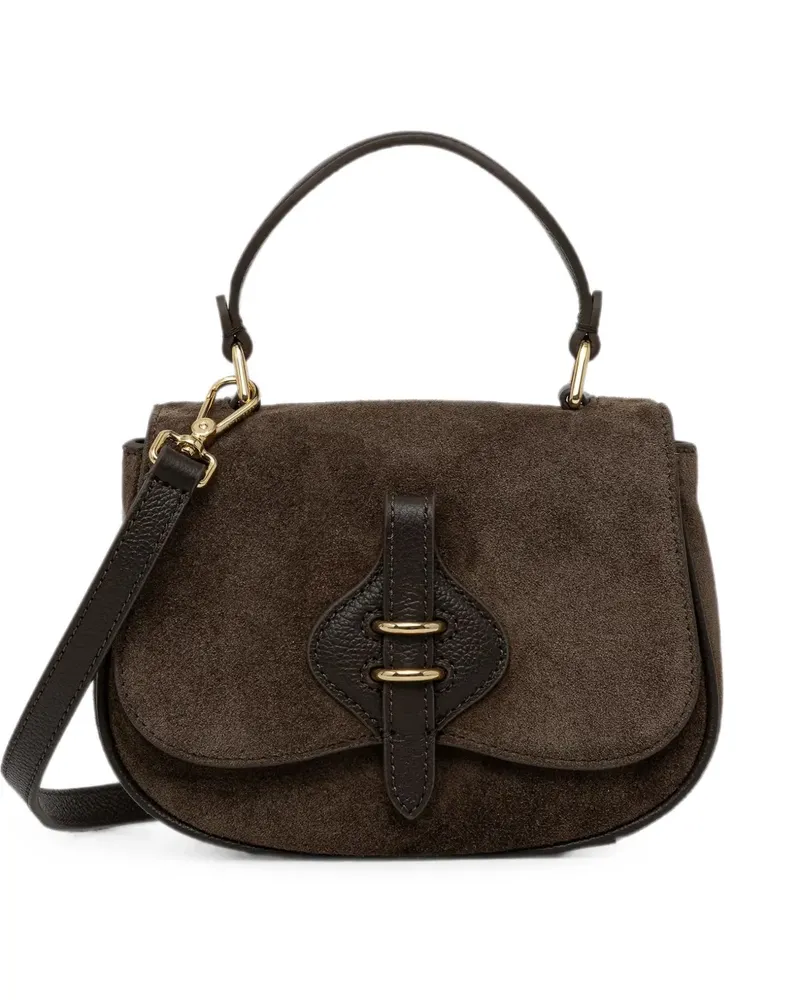 Coccinelle Schultertasche mit Wildledereinsätzen - Braun Braun