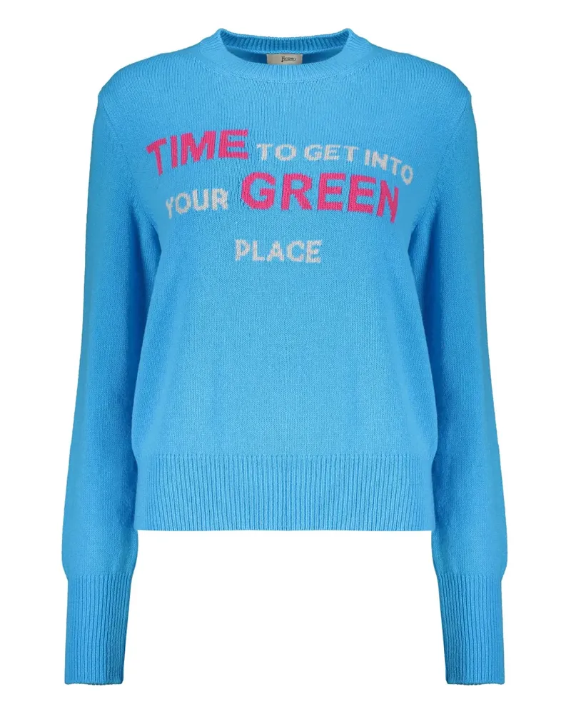 Herno Pullover mit rundem Ausschnitt - Blau Blau