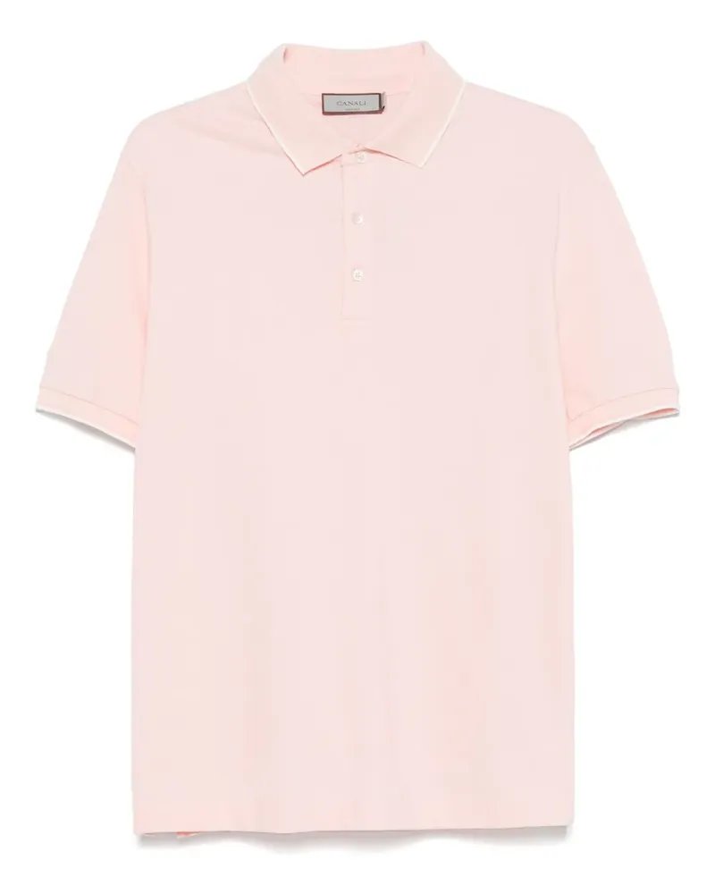 Canali Poloshirt aus Piqué - Rosa Rosa