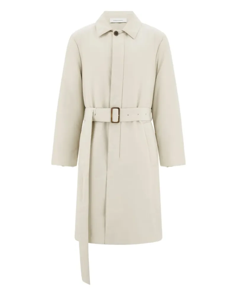 Ferragamo padded belted trench - Nude Nude