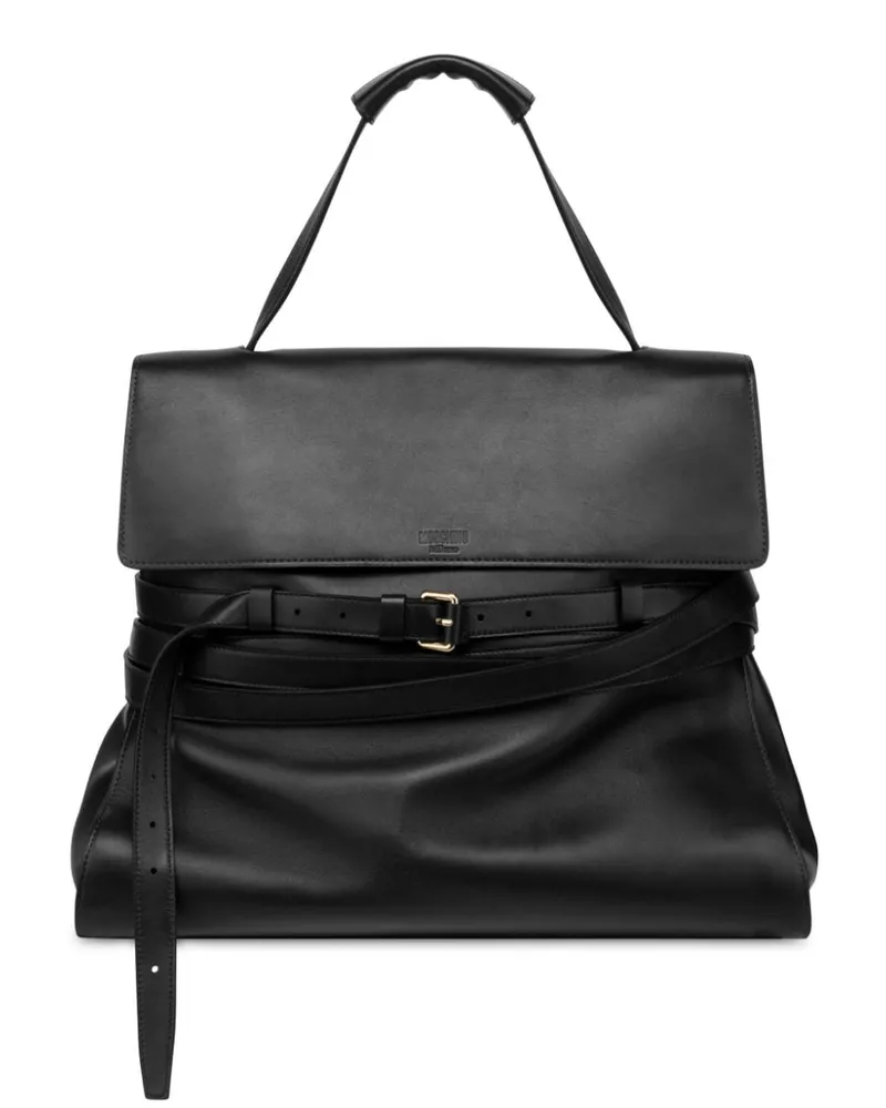 Moschino Tie Me Schultertasche - Schwarz Schwarz