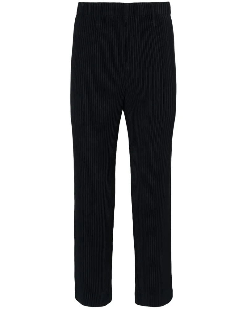 Issey Miyake Plissierte Basic Tapered-Hose - Blau Blau