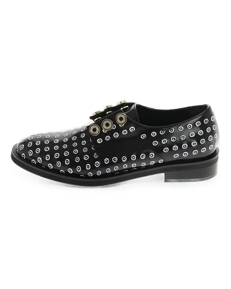 COLIAC Bestickte Slip-On-Schuhe - Schwarz Schwarz
