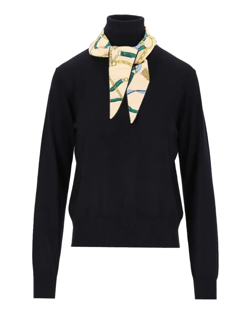 forte_forte Rollkragenpullover aus Seide - Blau Blau
