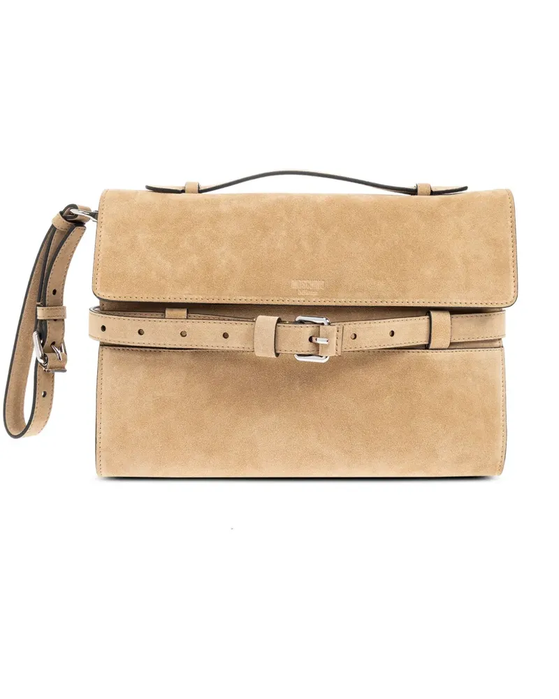 Moschino Tote Bag mit Schnallenriemen - Nude Nude
