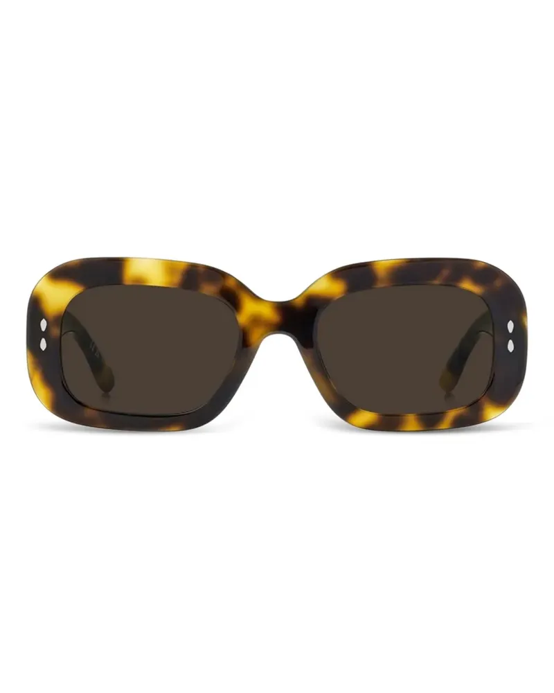 Isabel Marant Sonnenbrille mit eckigem Gestell - Braun Braun