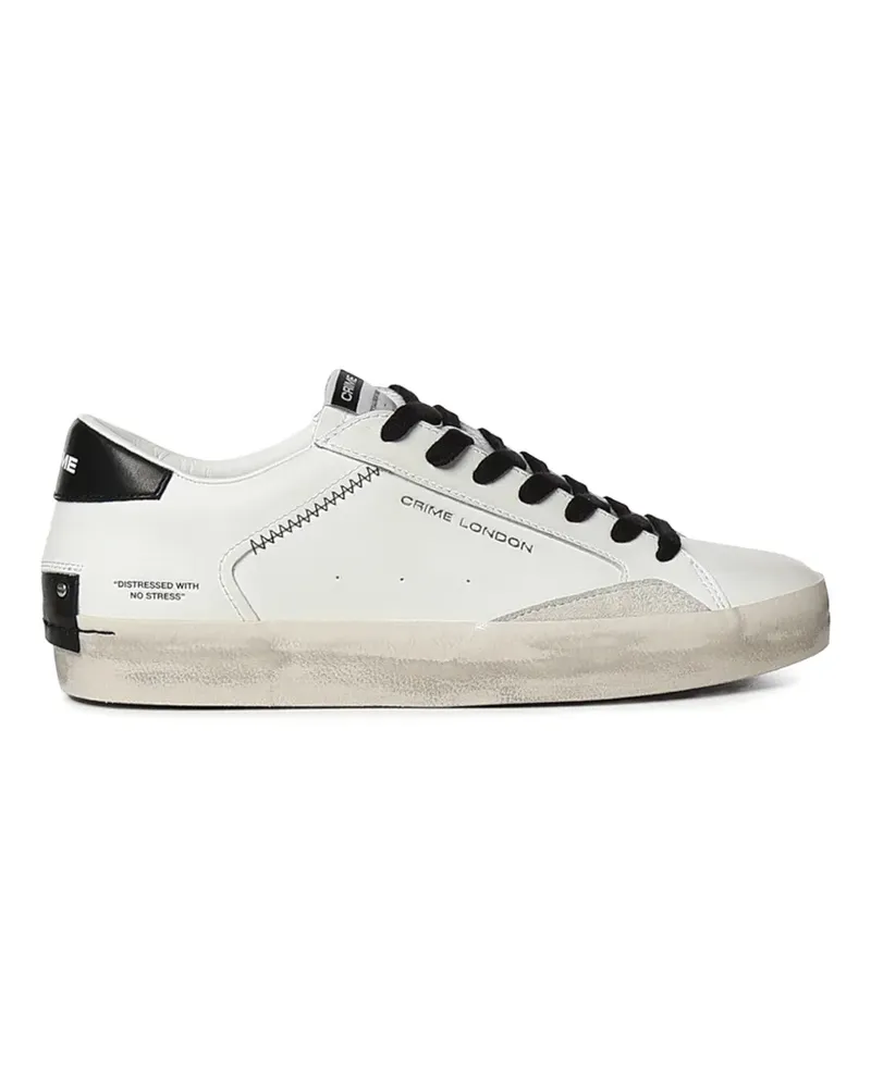 Crime Sneakers im Used-Look - Weiß Weiß