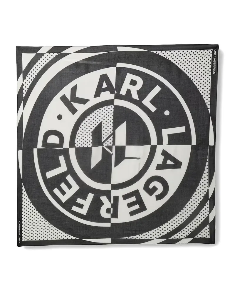 Karl Lagerfeld logo-print scarf - Schwarz Schwarz