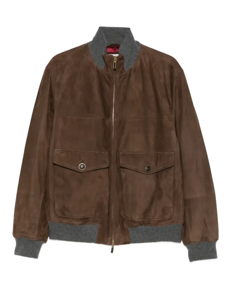 Brunello Cucinelli Jacke mit Wildleder-Finish - Braun Braun