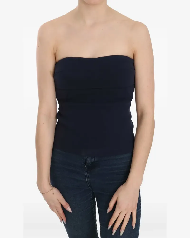 CoSTUME NATIONAL Schulterfreies Top mit Reißverschluss - Blau Blau