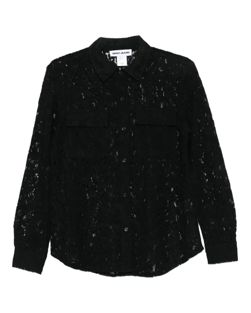 DKNY Hemd aus Spitze - Schwarz Schwarz