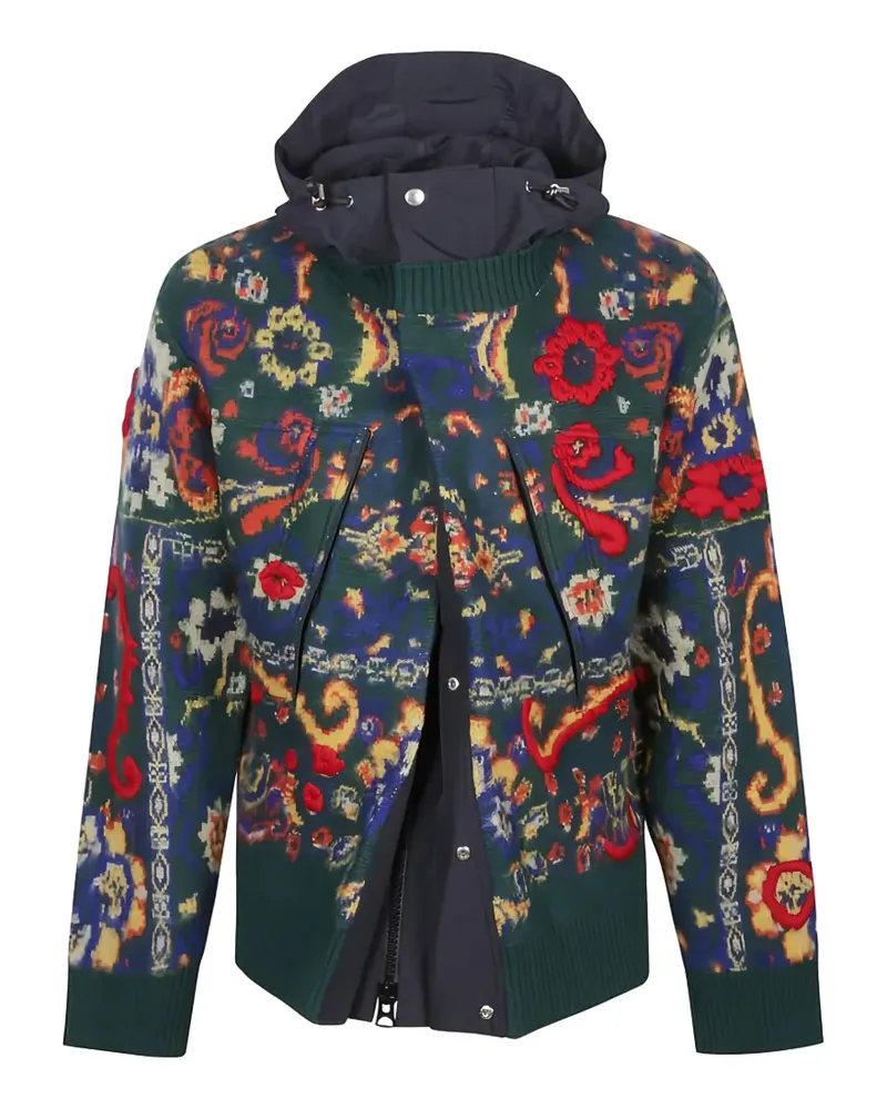 Sacai paisley-pattern wool jacket - Grün Grün