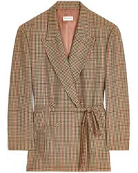 Dries van Noten Karierter Blazer Braun