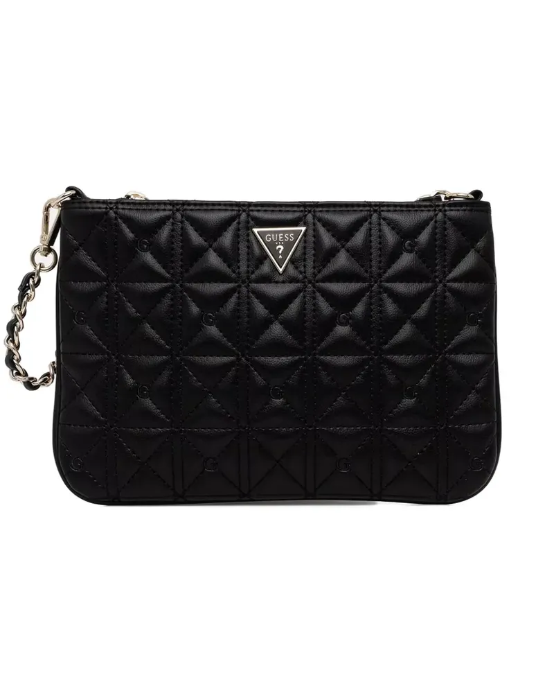 Guess 4G quilted clutch bag - Schwarz Schwarz
