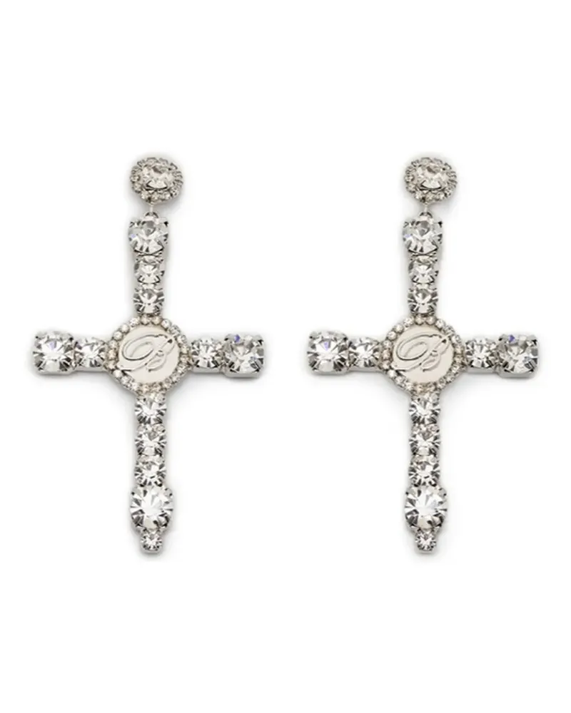 Blumarine cross earrings - Silber Silber