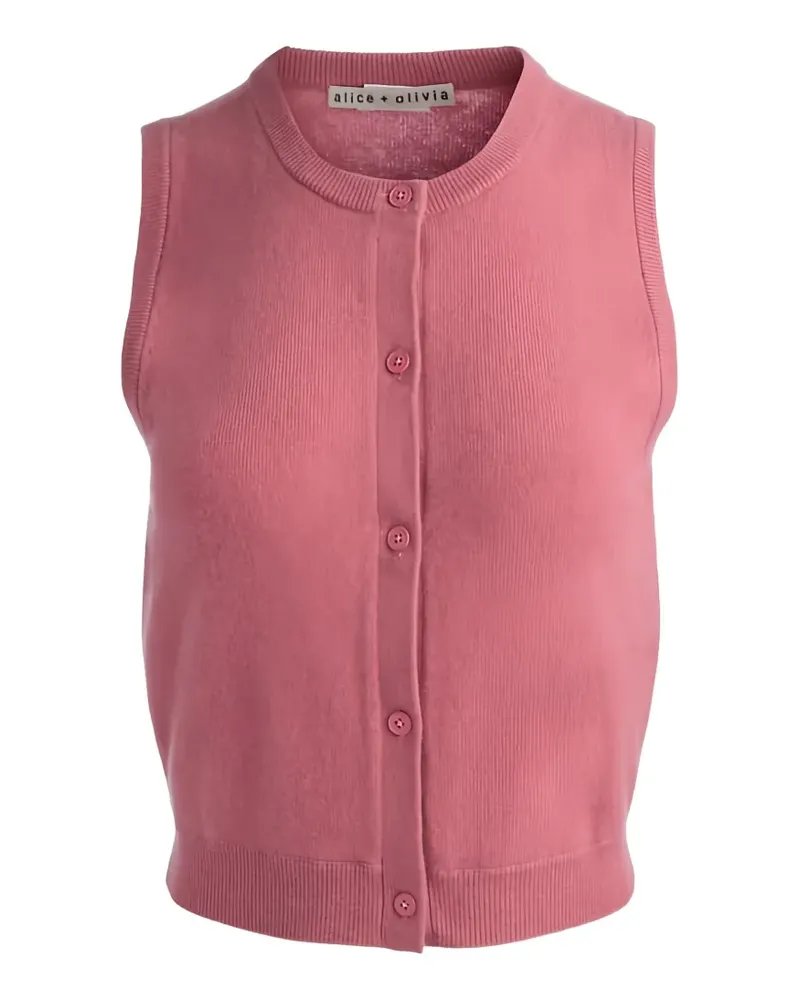Alice + Olivia Loly button-up sleeveless top - Rosa Rosa