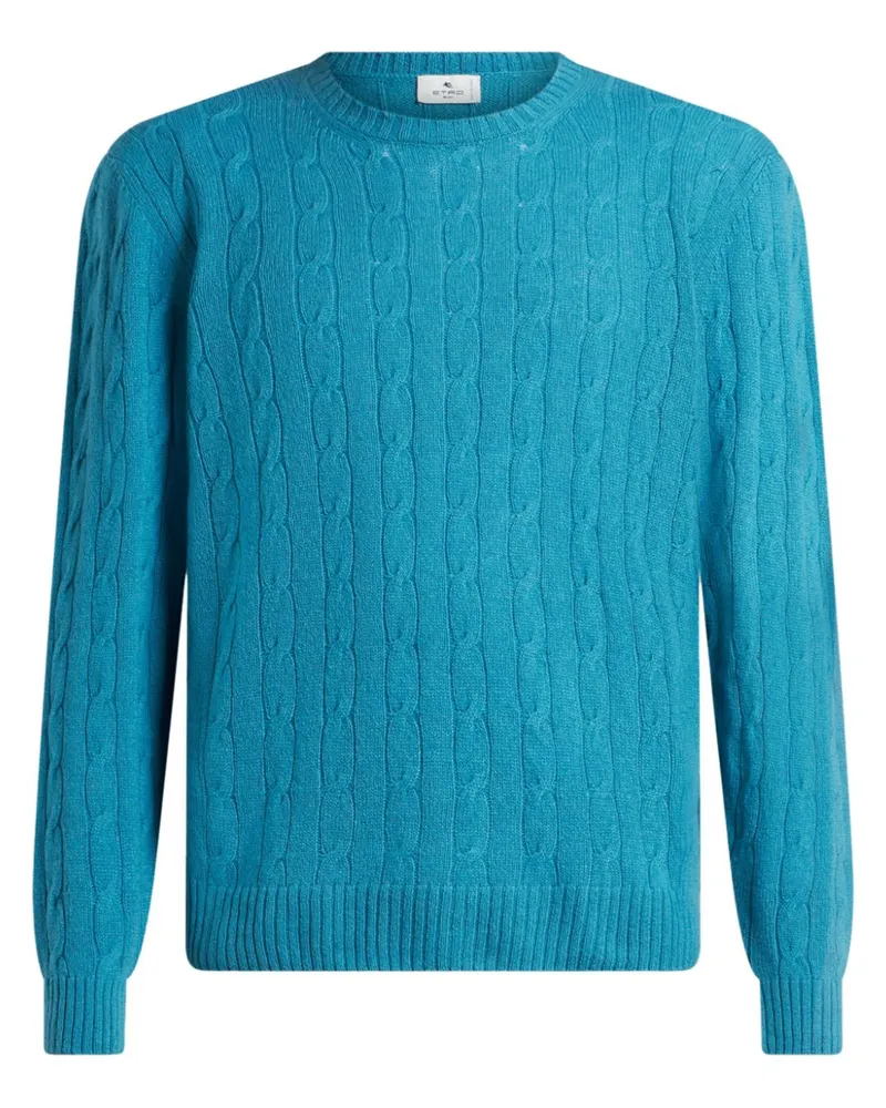 Etro Kaschmirpullover mit Zopfmuster - Blau Blau