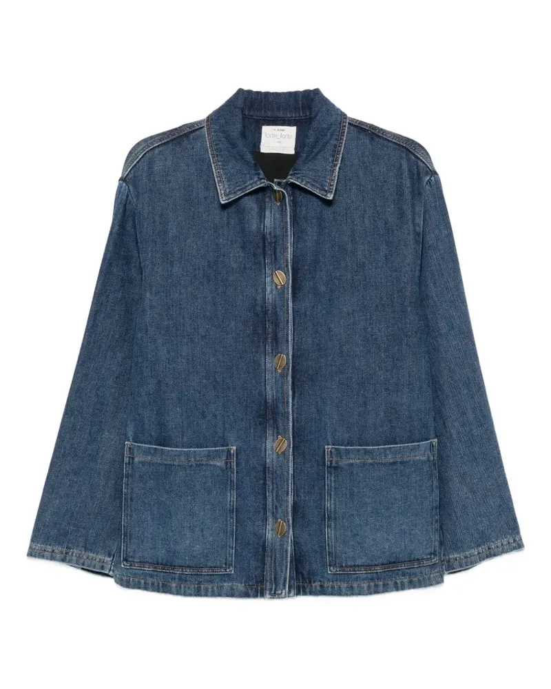 forte_forte Jeansjacke mit Knopfleiste - Blau Blau