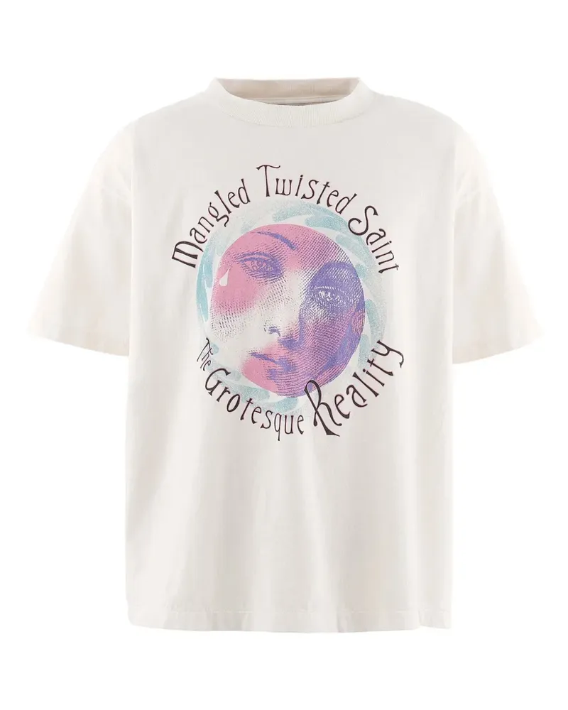 SAINT MXXXXXX T-Shirt mit grafischem Print - Nude Nude