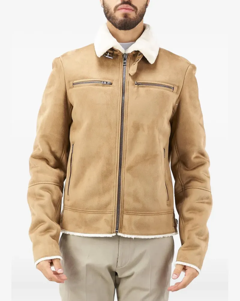 Patrizia Pepe Bomberjacke mit Kragenbesatz - Braun Braun