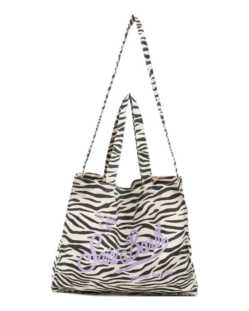 MC2 Saint Barth Tote Bag mit Zebraprint - Nude Nude