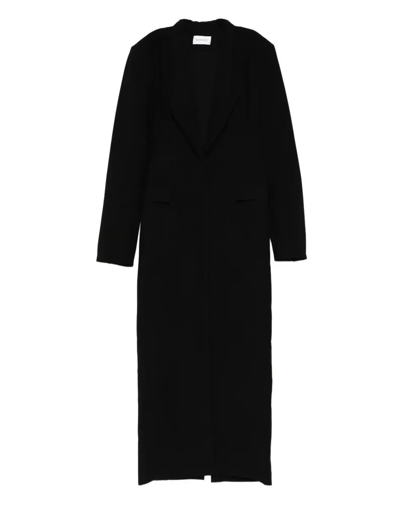 Mônot Maxikleid mit steigendem Revers - Schwarz Schwarz