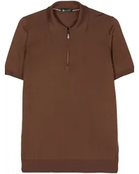 Colombo Poloshirt aus Seide Braun