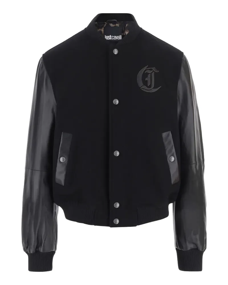 Just Cavalli Jacke mit Kontrasteinsätzen - Schwarz Schwarz