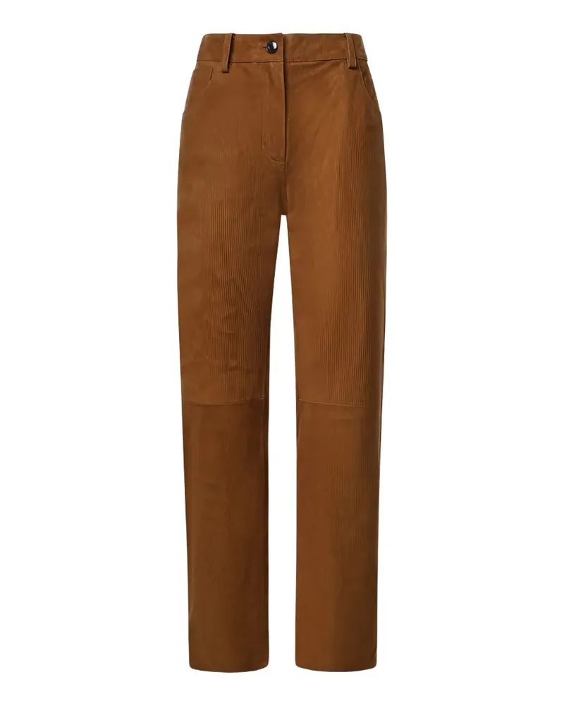 Magda Butrym Lederhose mit Cord-Effekt - Braun Braun