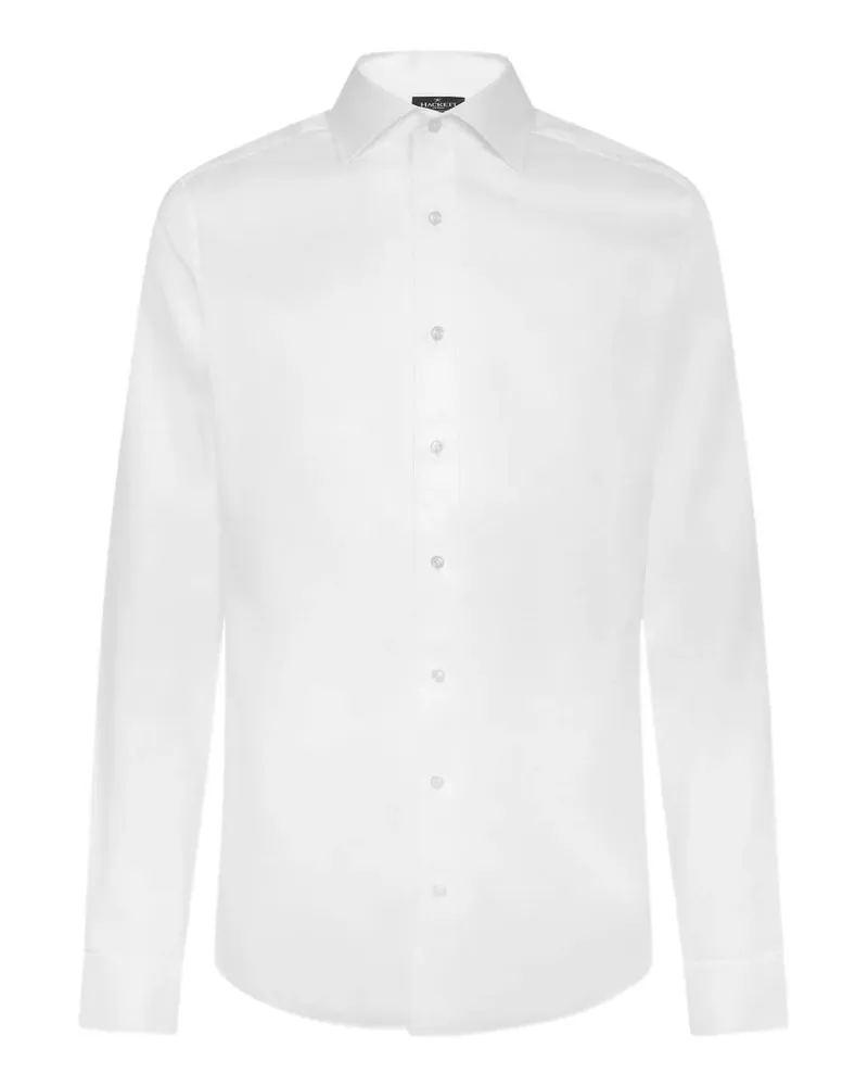 Hackett Oxford-Hemd mit Eton-Kragen - Weiß Weiß