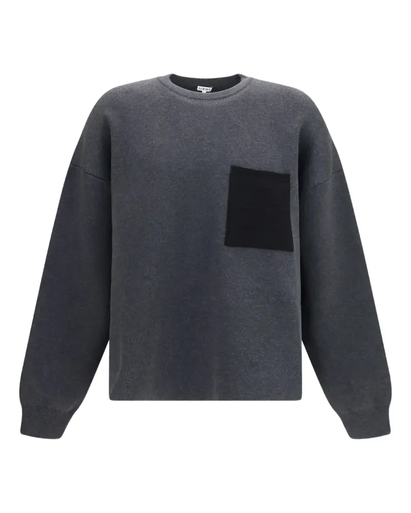 Loewe Anagram Pullover mit Tasche - Grau Grau