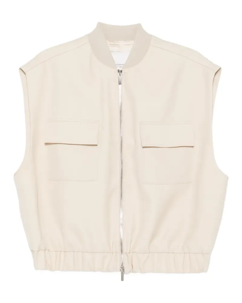 nine:inthe:morning Koral sleeveless flap-pocket gilet - Nude Nude