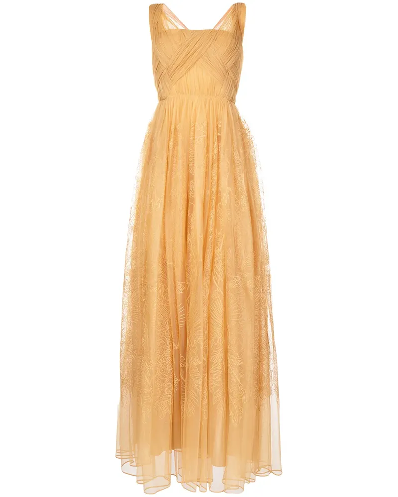 Alberta Ferretti Besticktes Abendkleid - Gelb Gelb