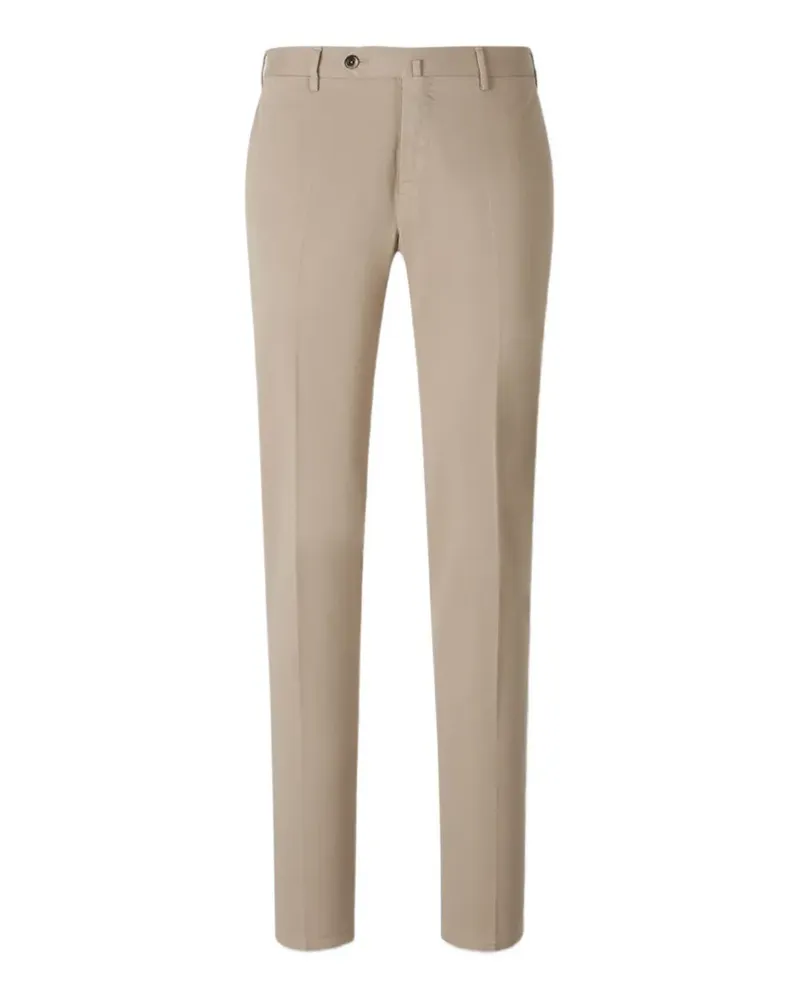 PT TORINO logo-plaque slim-fit trousers - Nude Nude