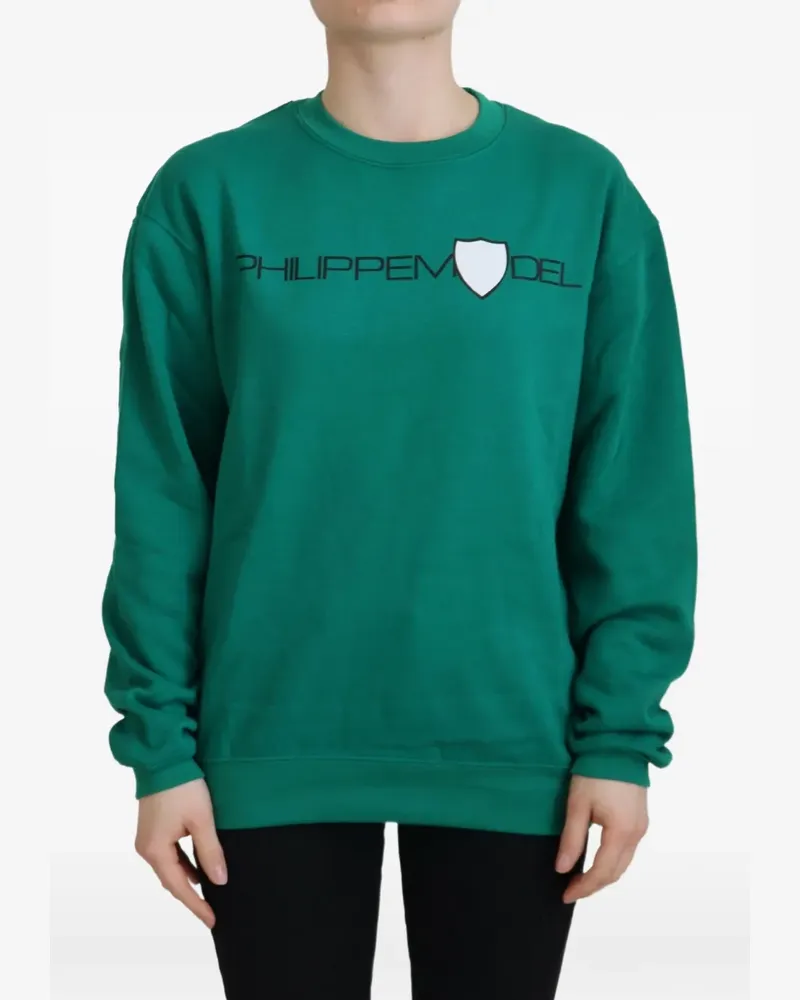 Philippe Model Pullover mit Logo-Print - Grün Grün