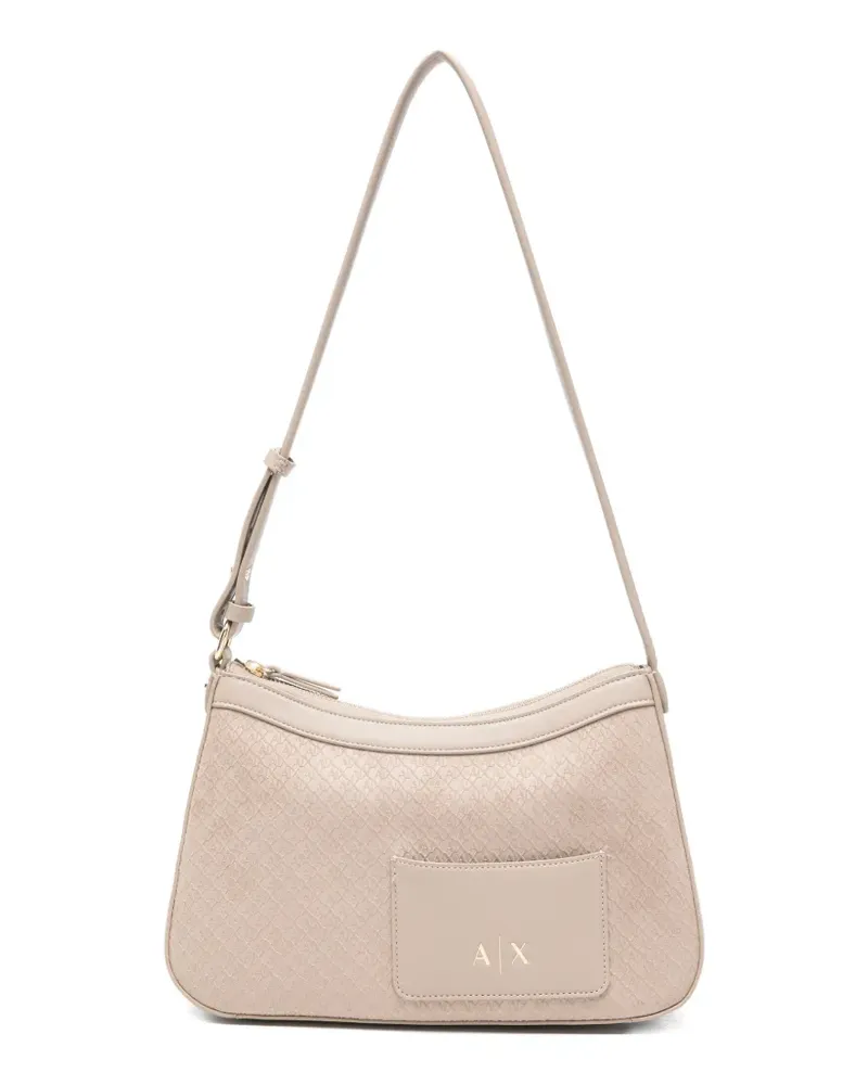 Armani Exchange Schultertasche mit Logo-Prägung - Nude Nude