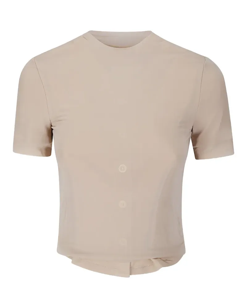 Maison Margiela Fusion button-detail T-shirt - Nude Nude