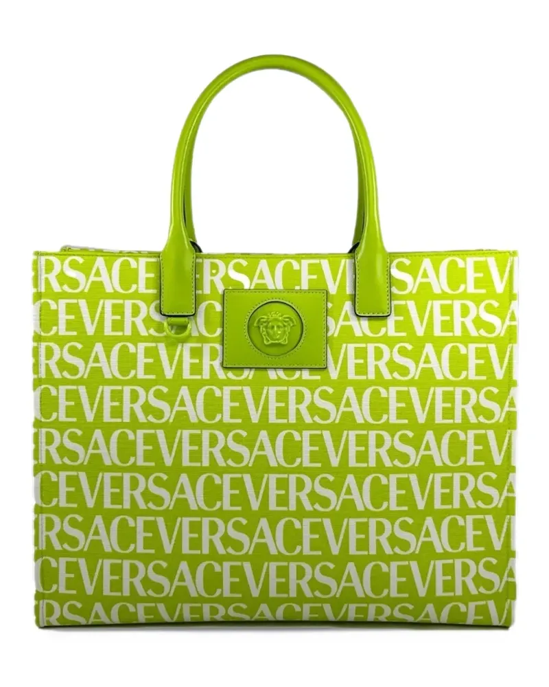 Versace large Medusa logo-print tote bag - Grün Grün
